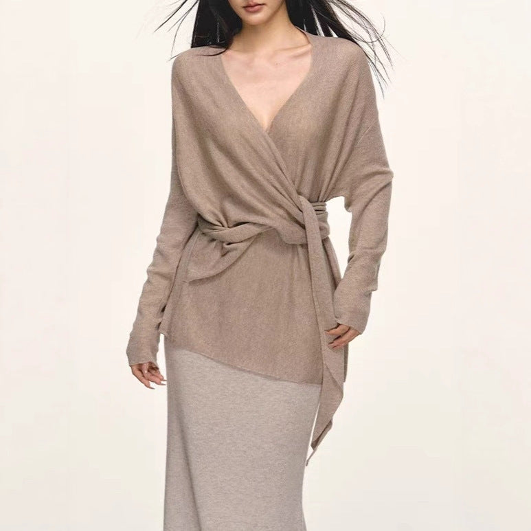 Womens Knitted Suit - Top and Skirt