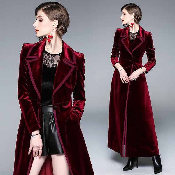 Long velvet coat