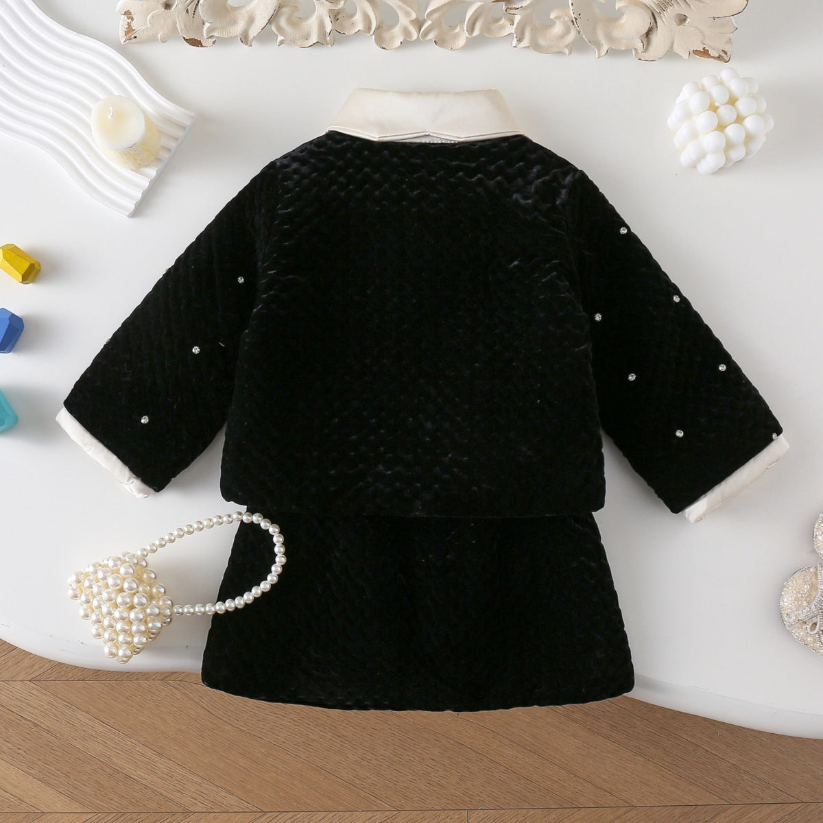 Girls' Plaid Winter Skirt - Two-piece set skirt suit