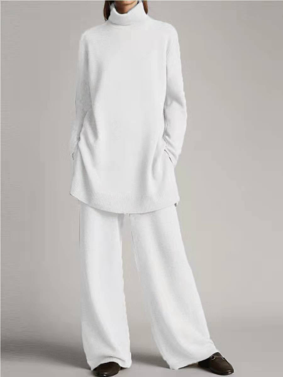 High-Neck Loose Casual Two-Piece Set