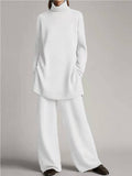 High-Neck Loose Casual Two-Piece Set