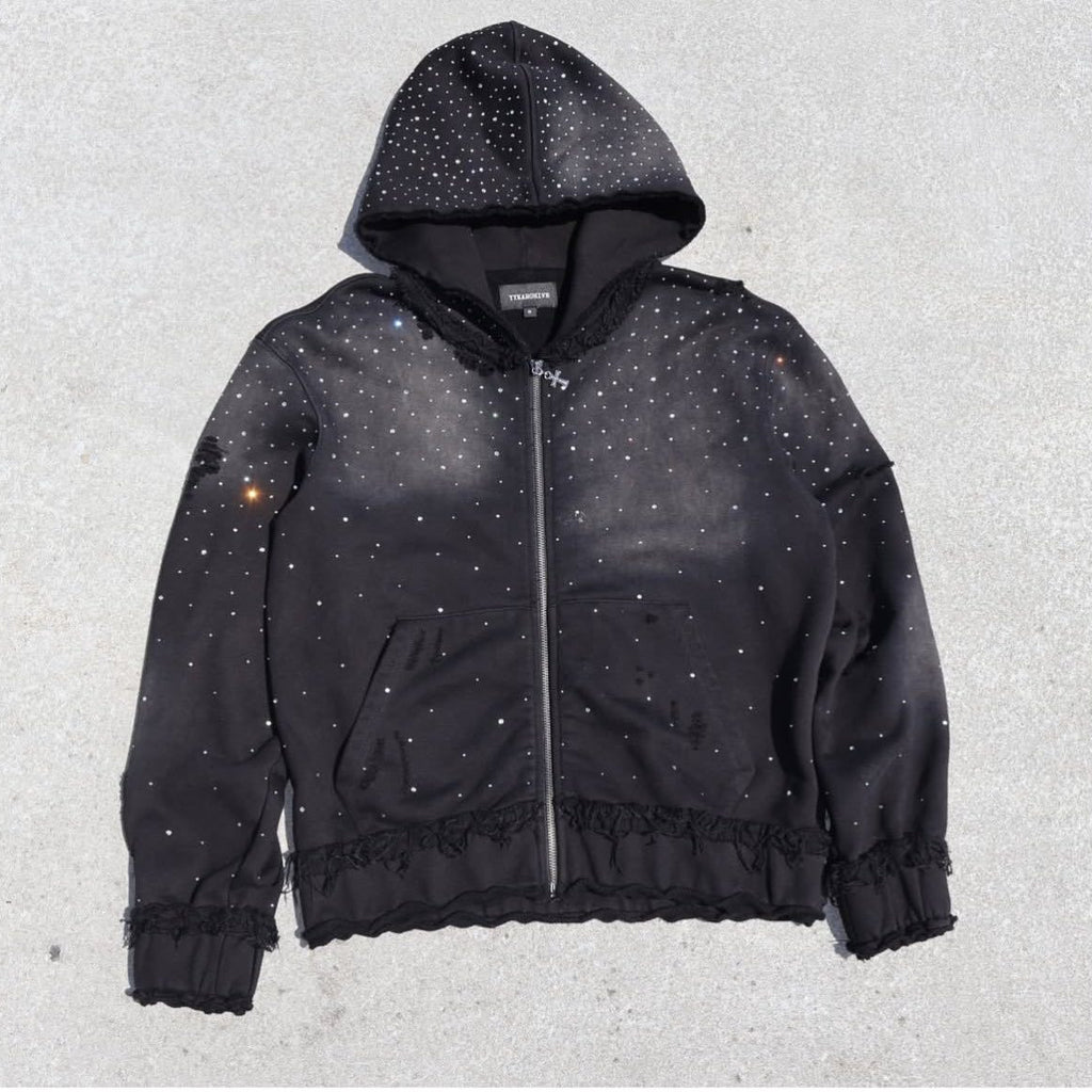 Men's Star Print Hooded Sweatshirt