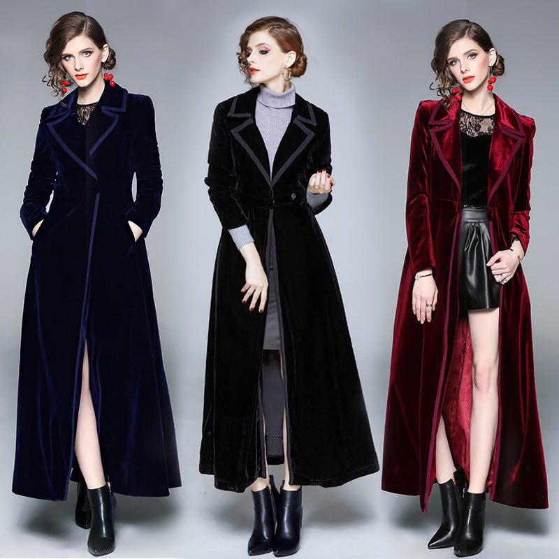 Long velvet coat