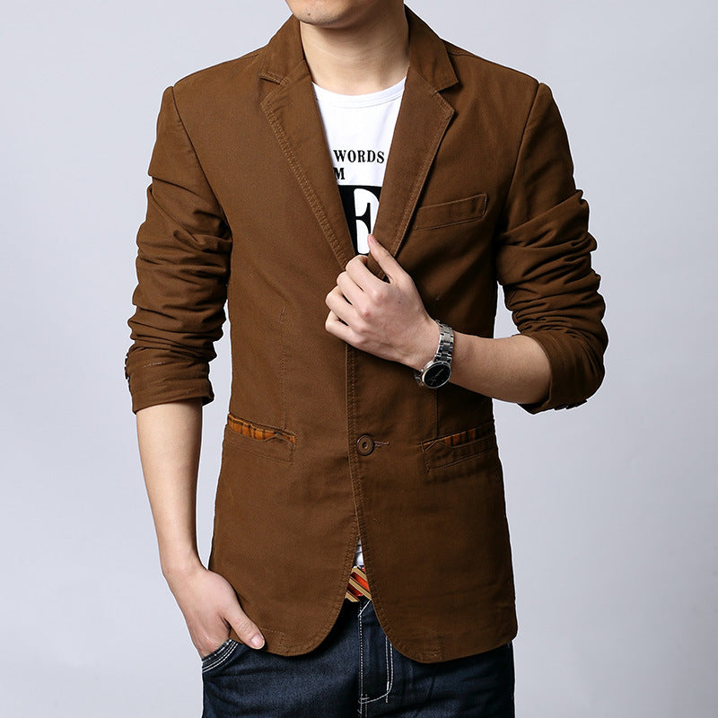 Slim Fit Cotton Suit Jacket