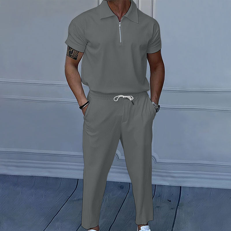 Men plus size men's solid color suit