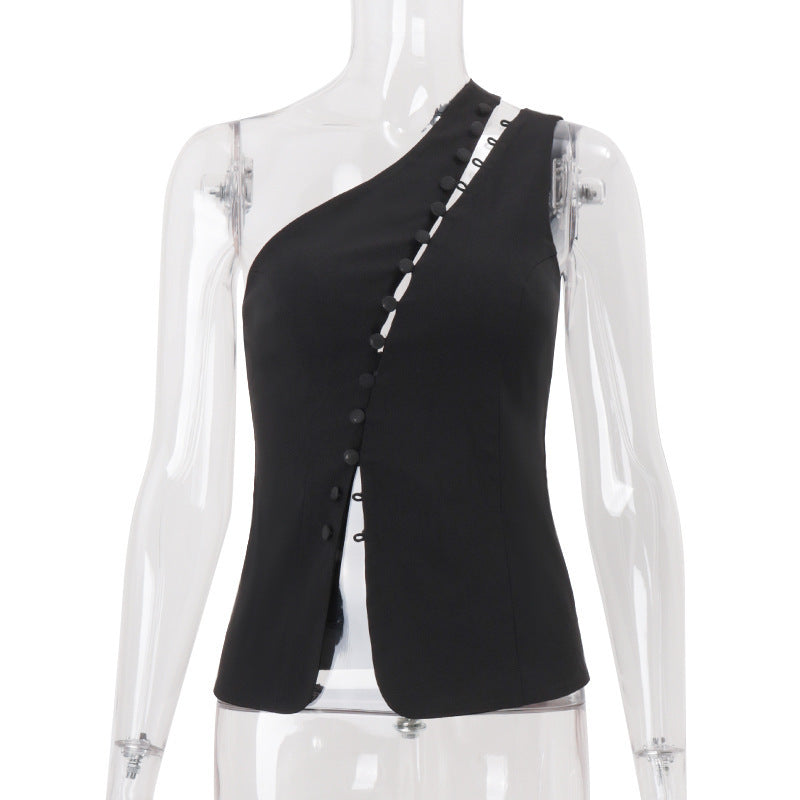 Fashion Sleeveless Vest with Hook Closure