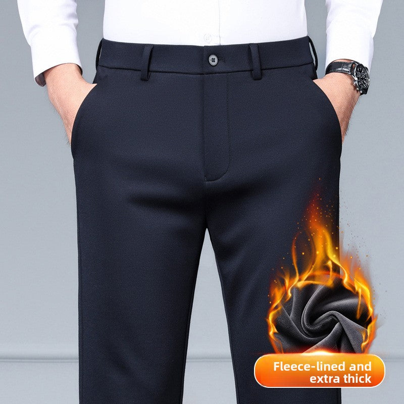 Men's Wool Blend Straight Trousers