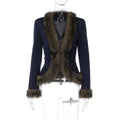 Slim Fit Plush Detail Street Style Jacket