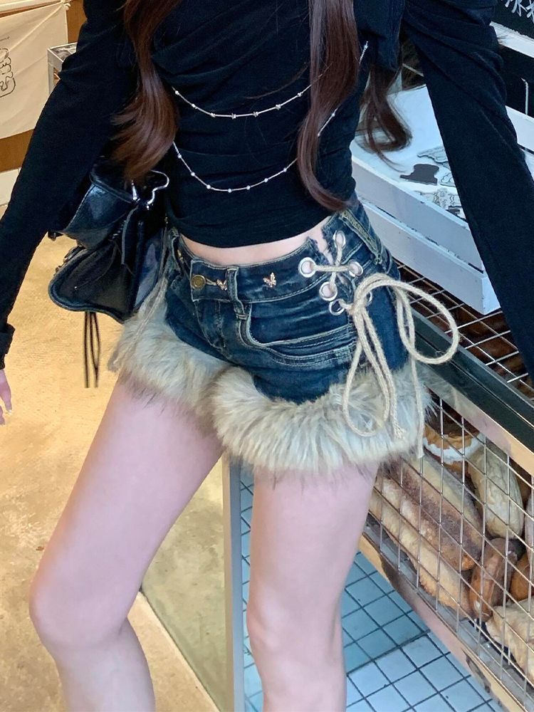 Denim shorts