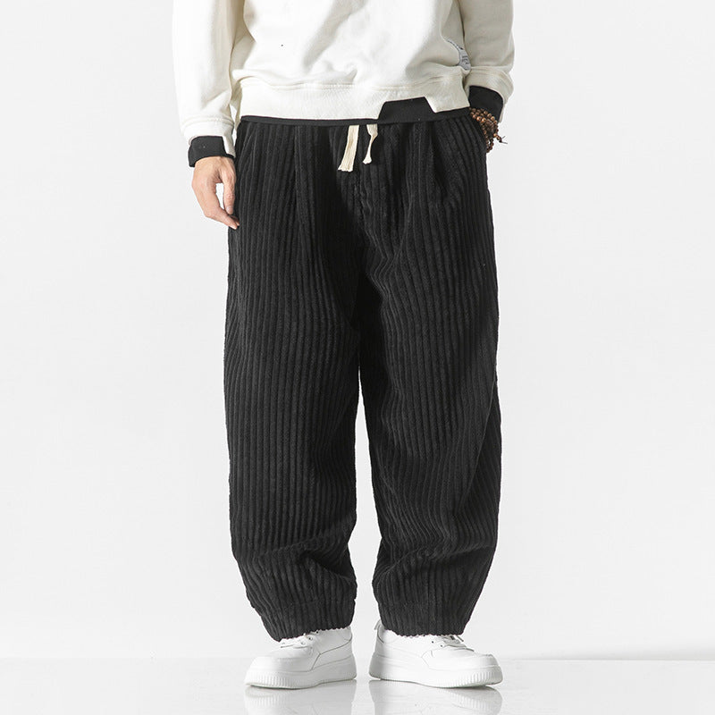 Men's Casual Corduroy Straight Leg Trousers