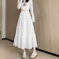 Elegant lace pleated skirt