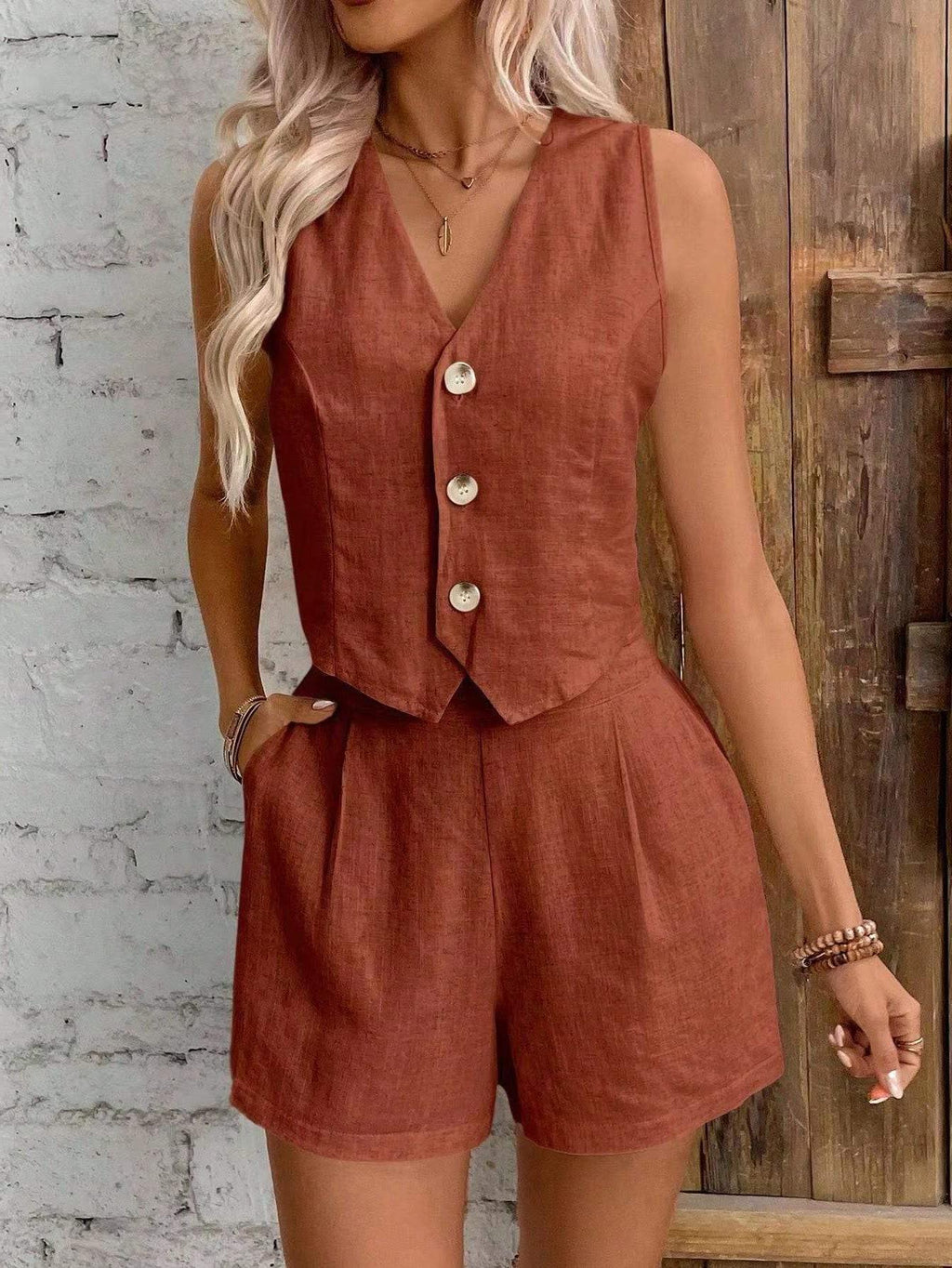Vest and shorts set