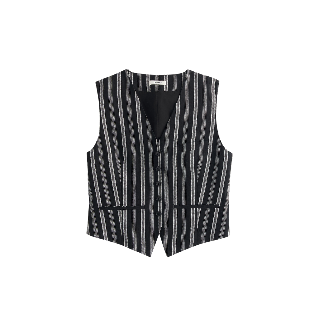 V-neck women's suit vest