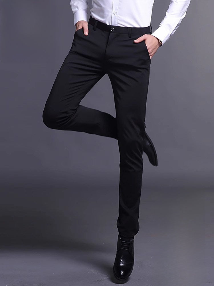 Men's casual stretch slim-fit skinny trousers