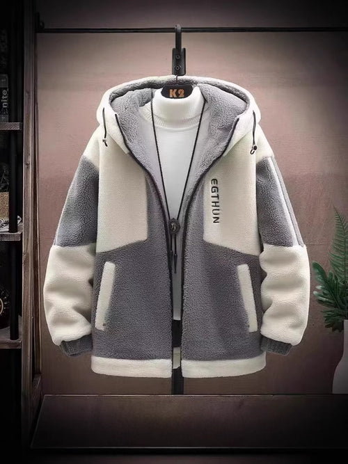 Men's Winter Lamb Fleece Padded Jacket