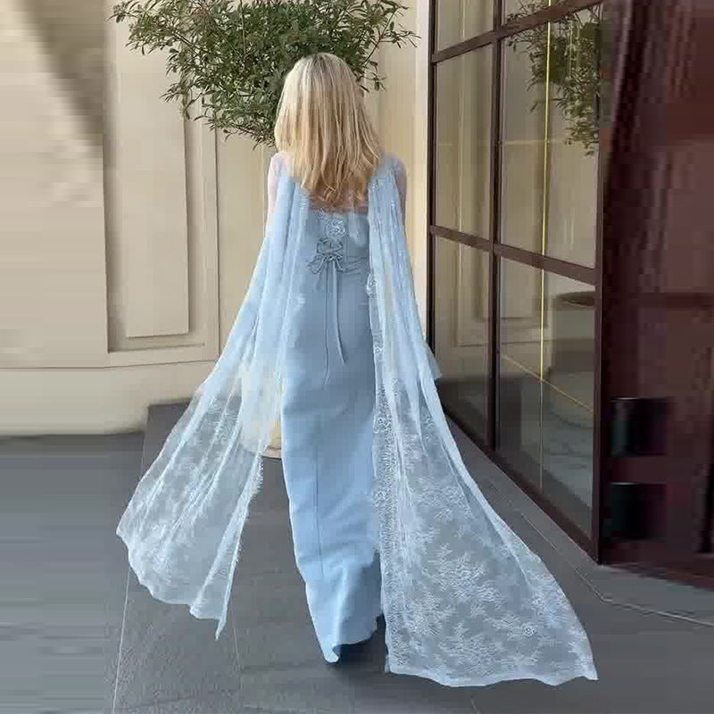 Women's Ruffled Long Sleeve Elegant Dress