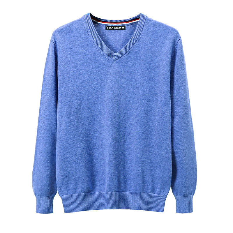 V-neck knitted sweater