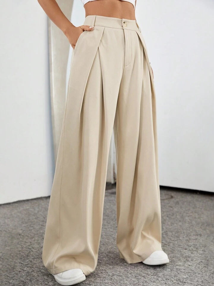 Women's High-Waisted Wide-Leg Casual Pants