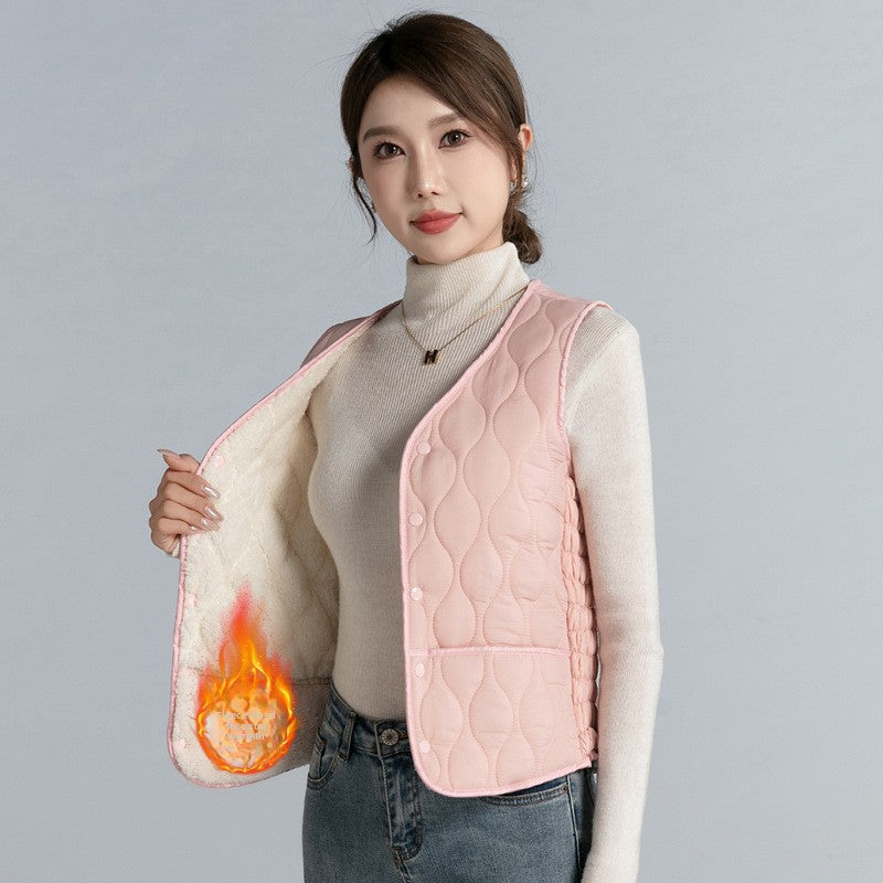 Women's Fleece-Lined Down Cotton Vest