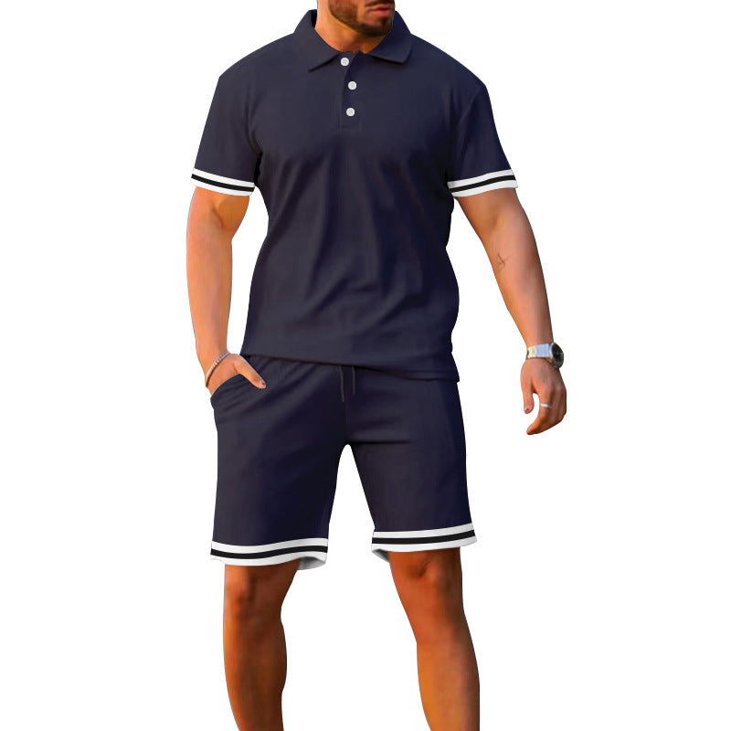 Men's short-sleeved suit, Polo shirt and shorts