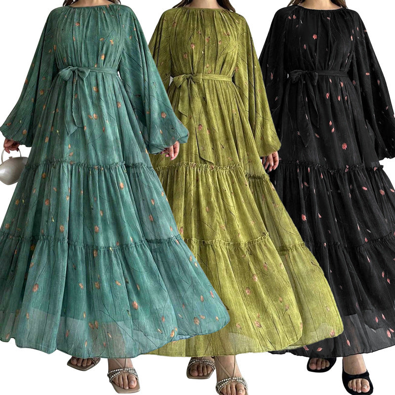A fashionable and elegant robe dress