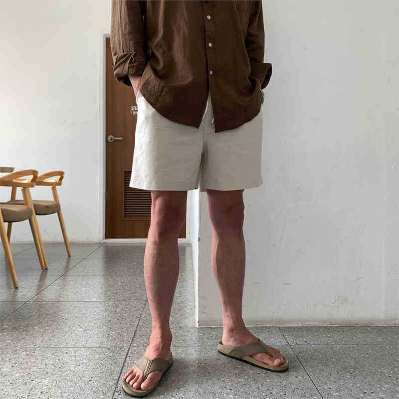 Men's Linen Blend Casual Shorts