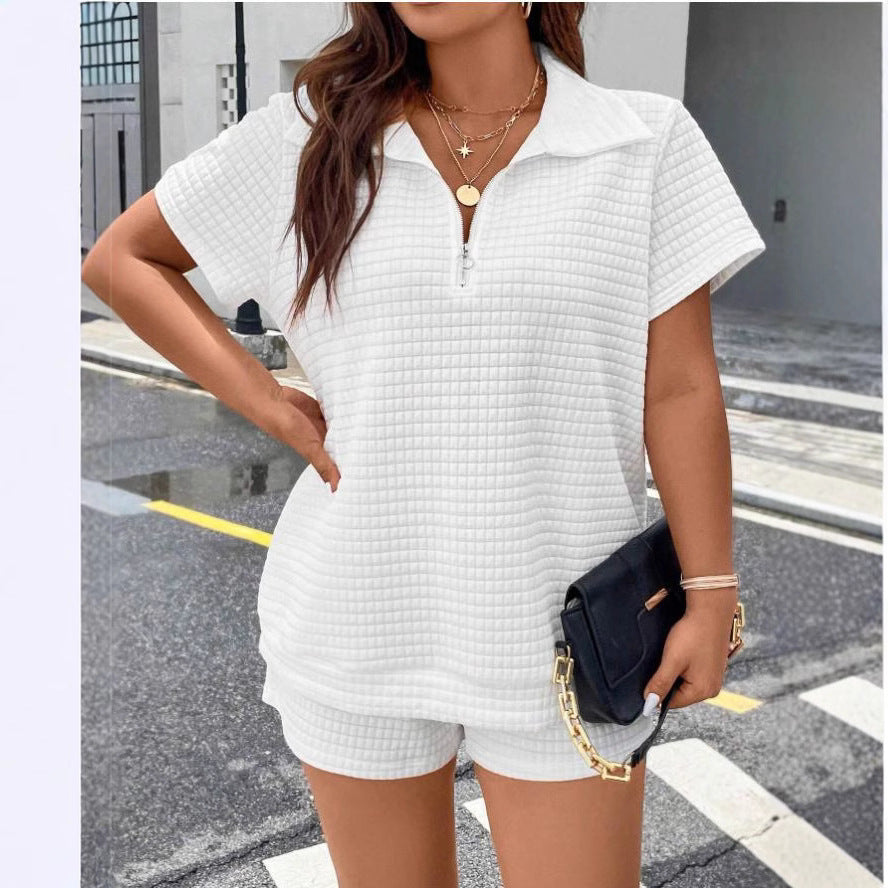 Women's Jacquard Casual Two-Piece Set