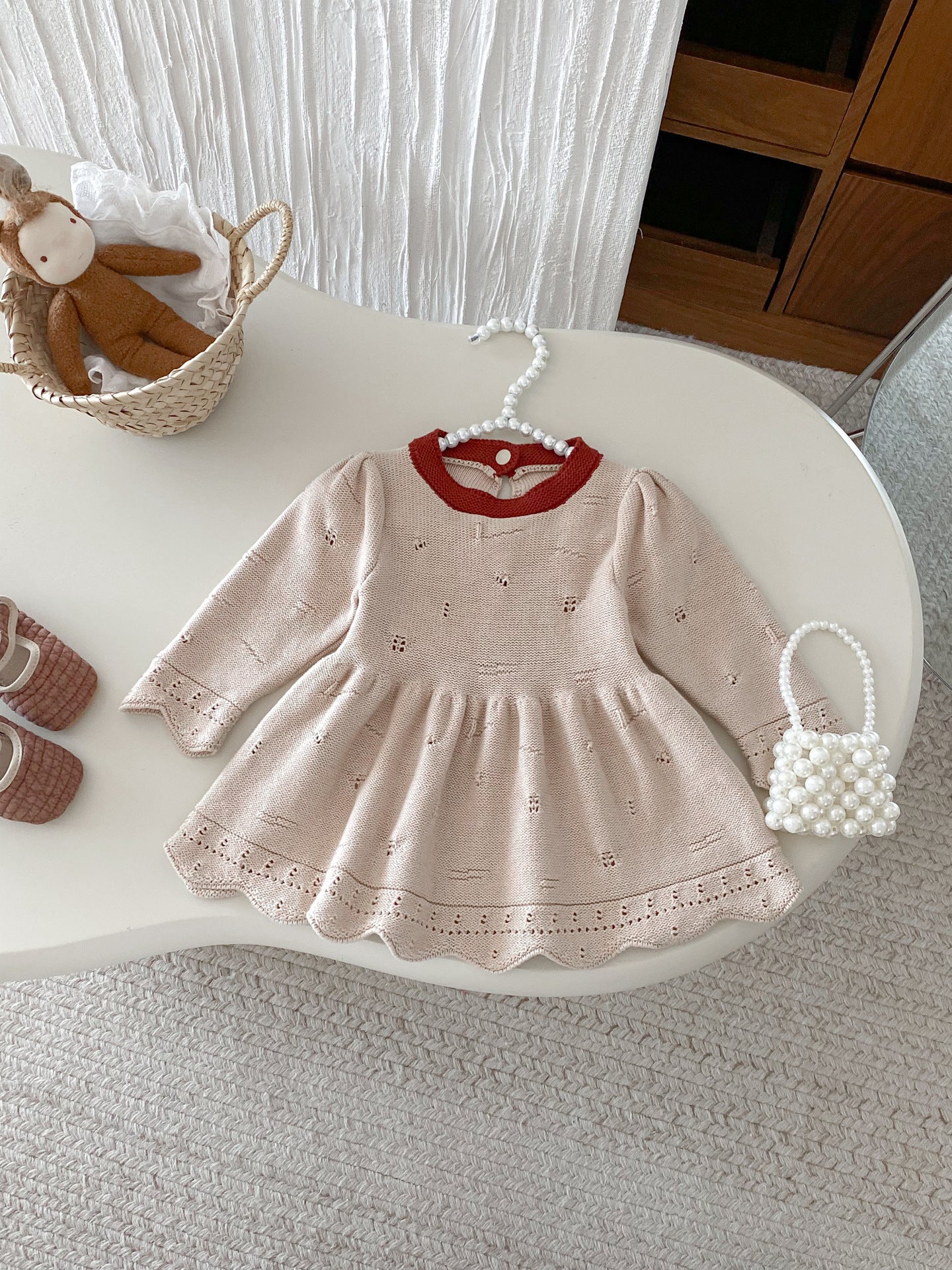 Girl's Princess Cotton Dress Long Sleeve
