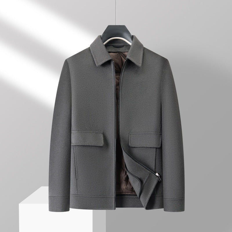 Men's Detachable Down Liner Wool Jacket