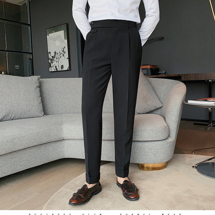 Men's Straight Fit Cropped Trousers