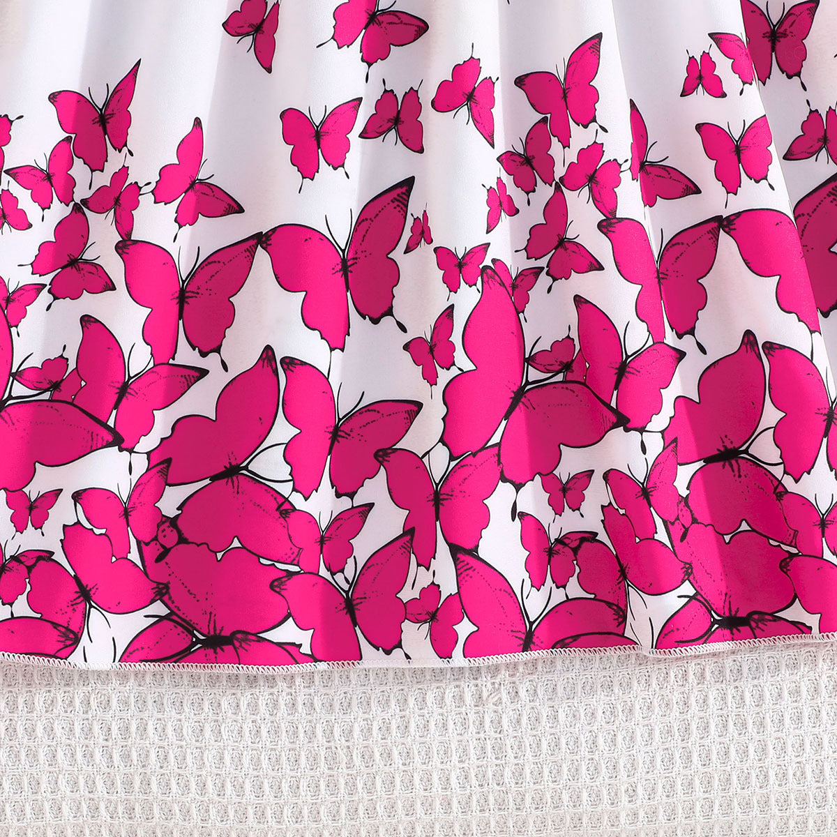 Girls' Flutter Sleeve Butterfly Print Dress