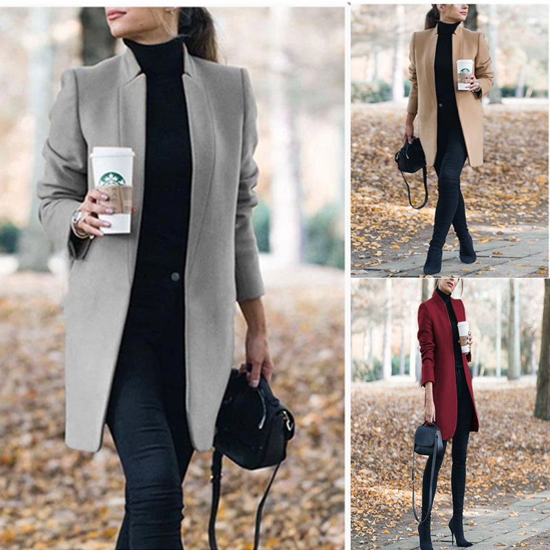 Women's Long Woolen Coat
