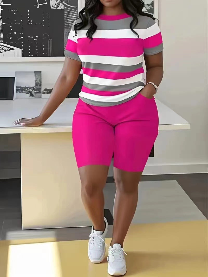 Women's 3D Printed T-Shirt and Shorts Set