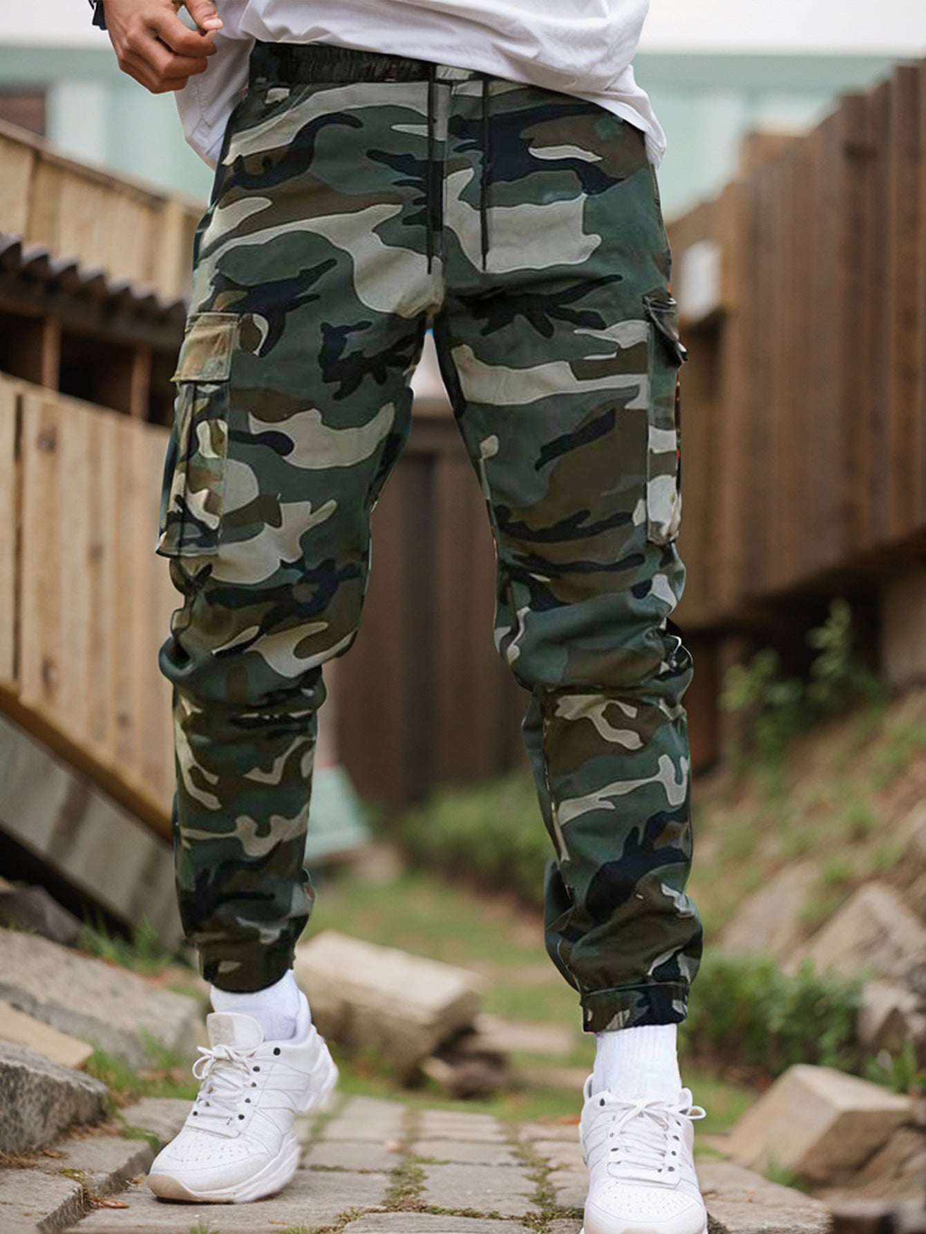 Camouflage work trousers