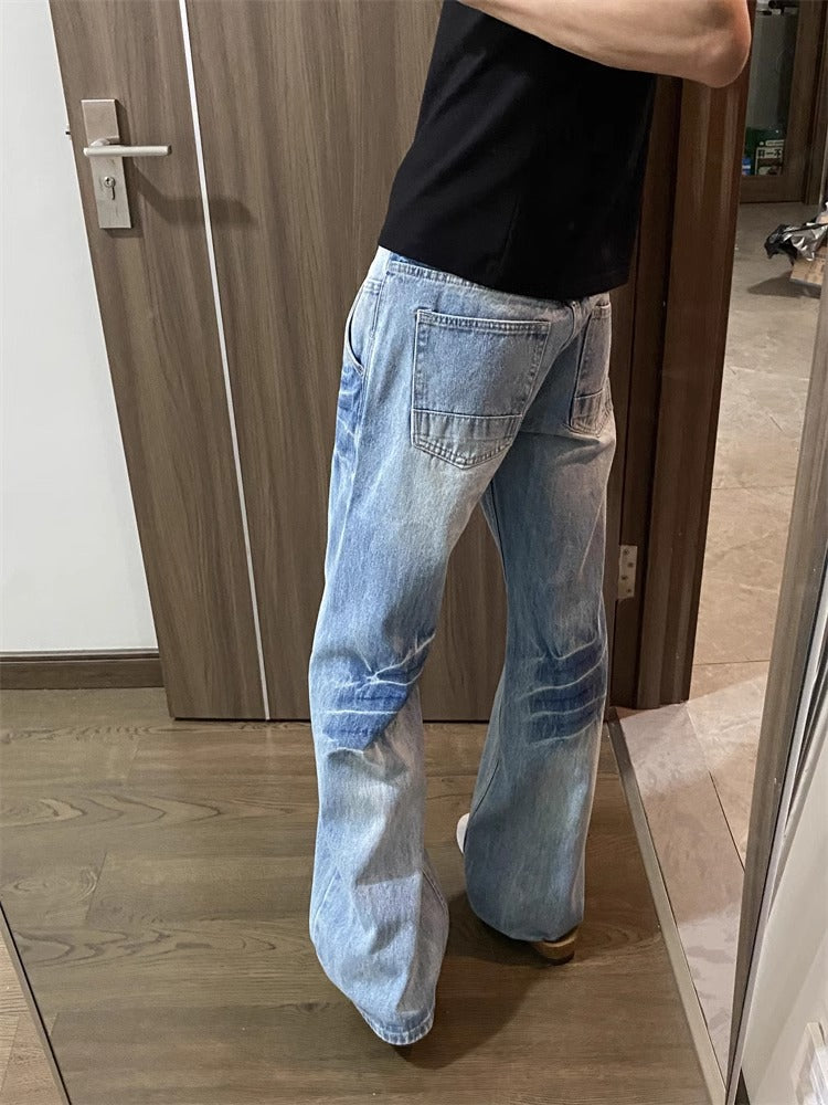 Straight-leg loose wide-leg jeans