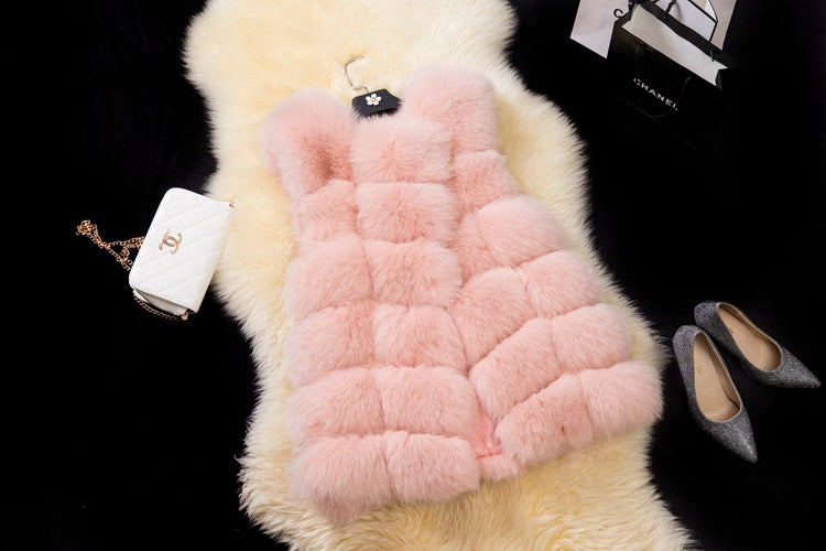 Faux fur vest