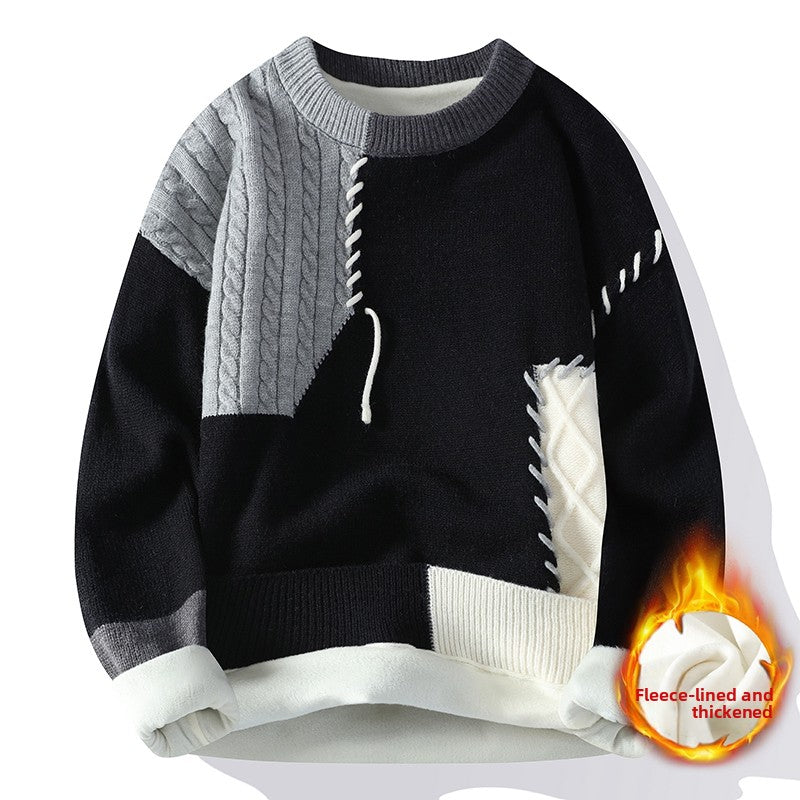 Color Blocked Knit Sweater