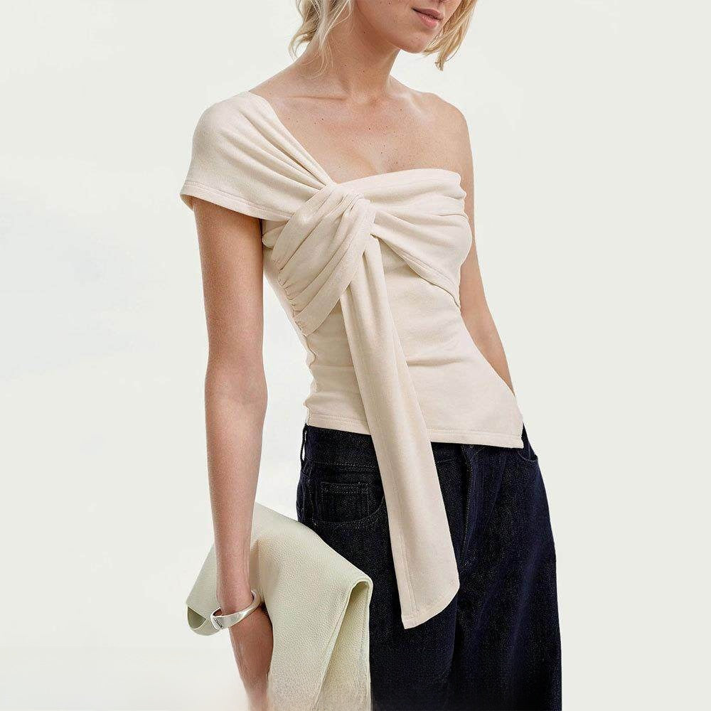 Strapless sleeveless T-shirt