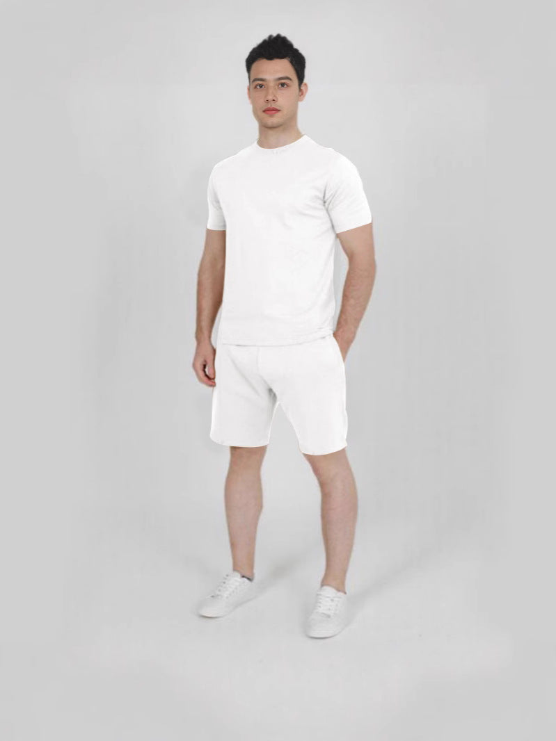 Men's Short Sleeve Sports Shorts Set