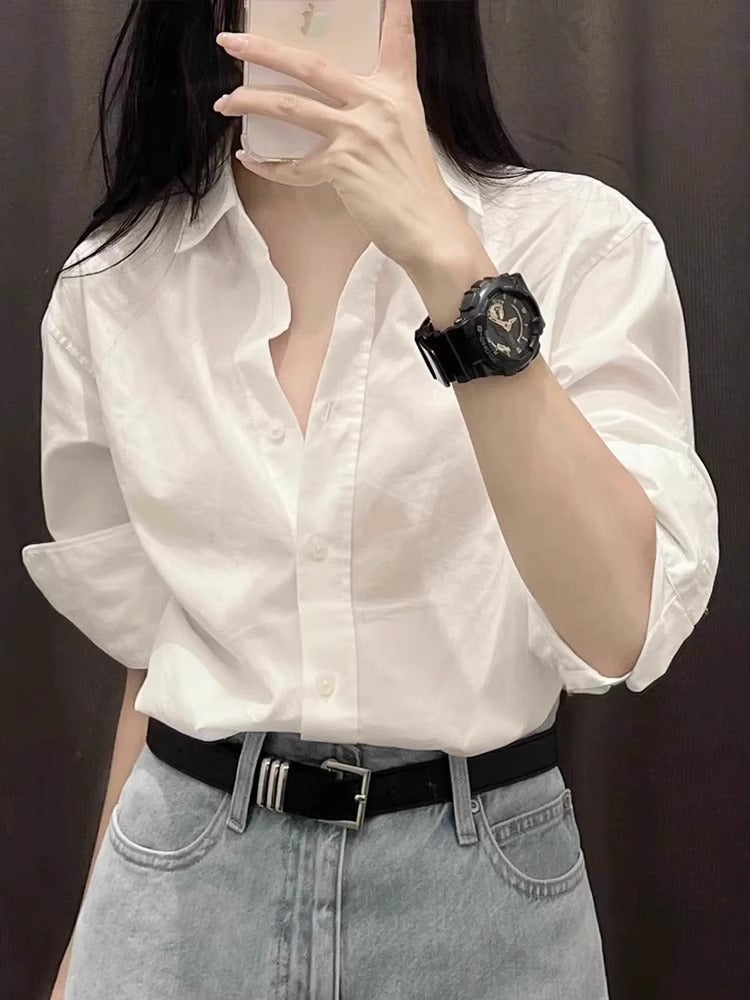 Women's pure cotton blouse