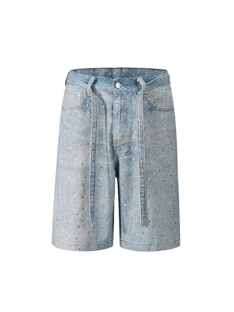 Vintage Washed Distressed Denim Shorts