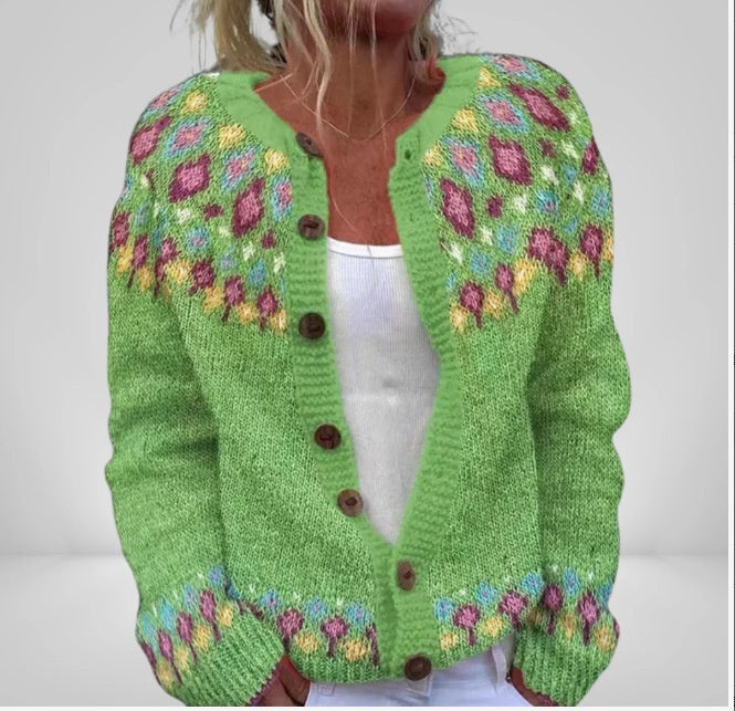 Geometric 3D Print Women's Cardigan