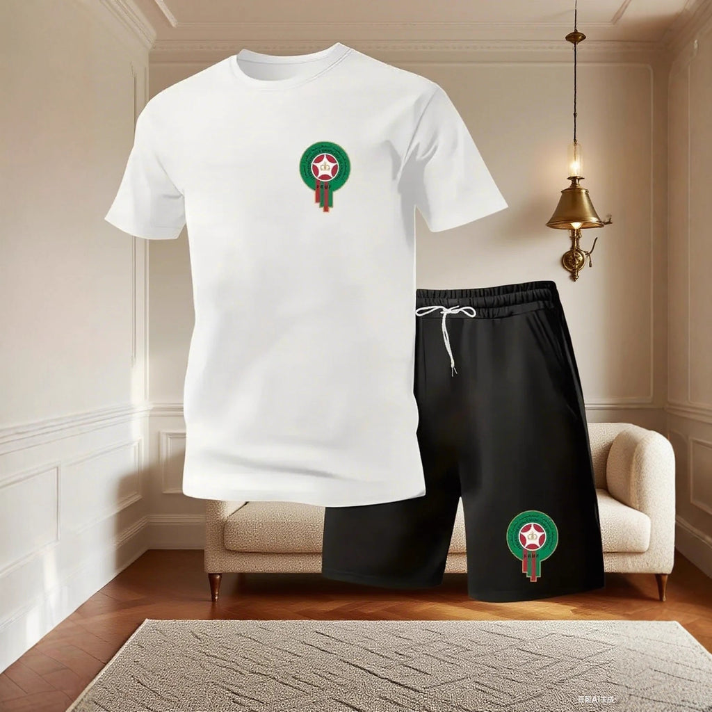 Men's Hip-Hop Sports T-Shirt and Shorts Set
