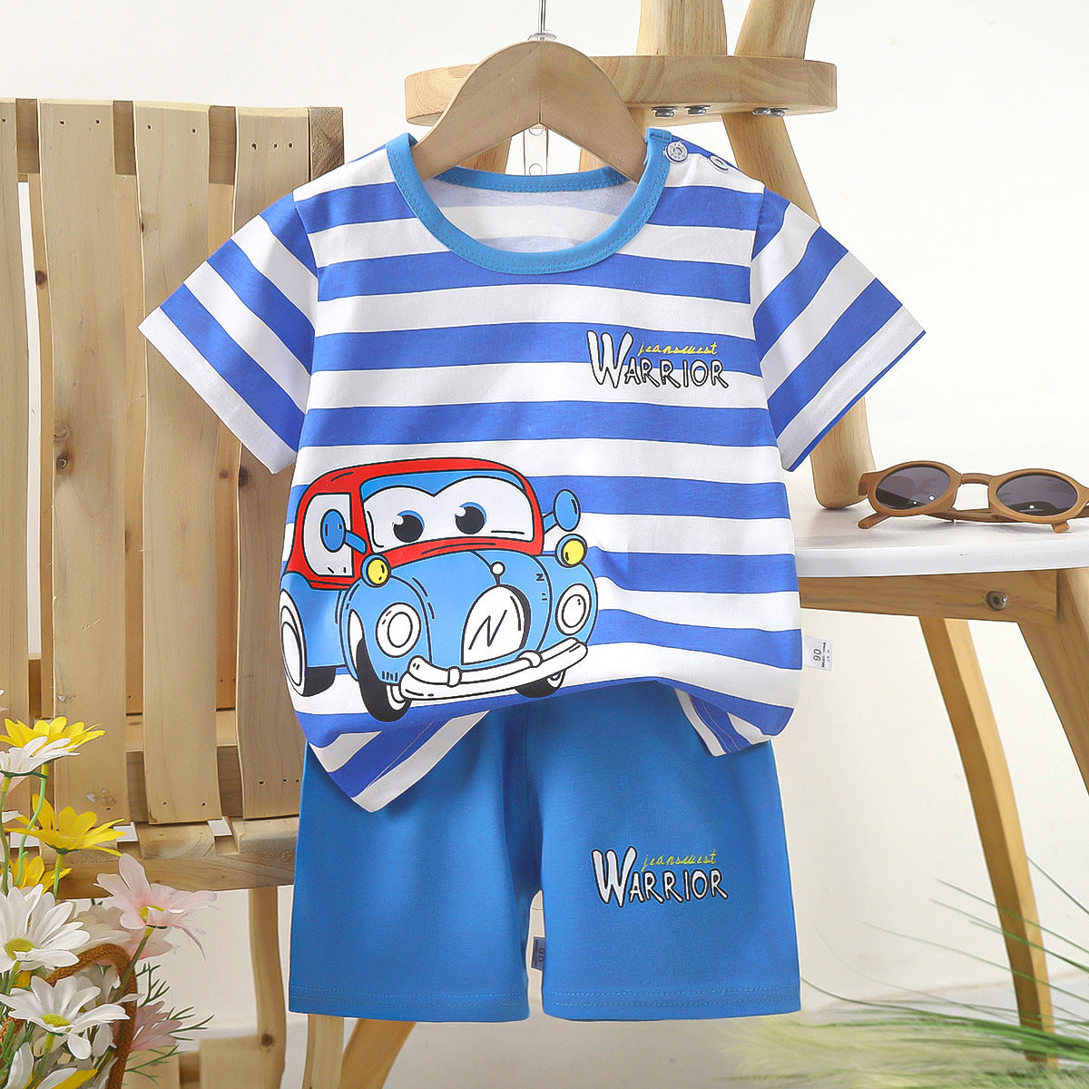 Children's Short Sleeve Cotton Two-Piece Set