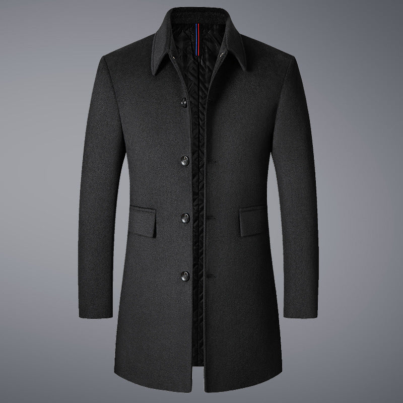 Men's Slim Fit Wool Blend Overcoat