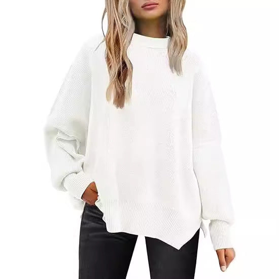 Coarse needle side-opening sweater