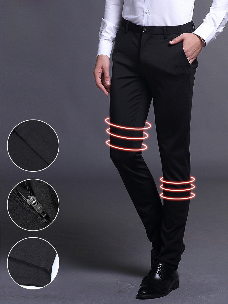 Men's casual stretch slim-fit skinny trousers