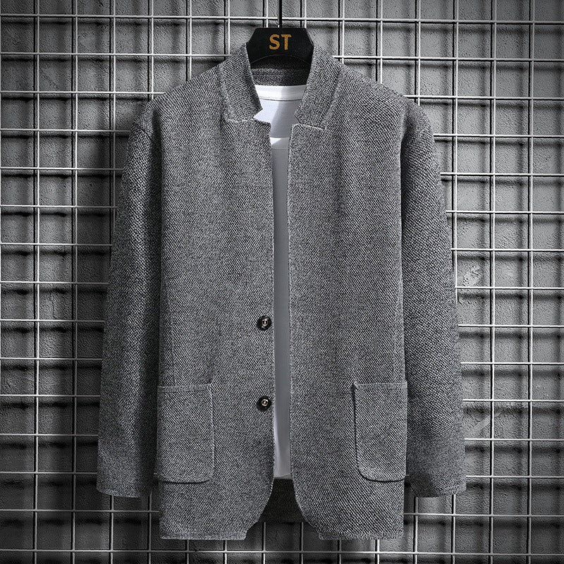 Men's Stand Collar Knit Sweater