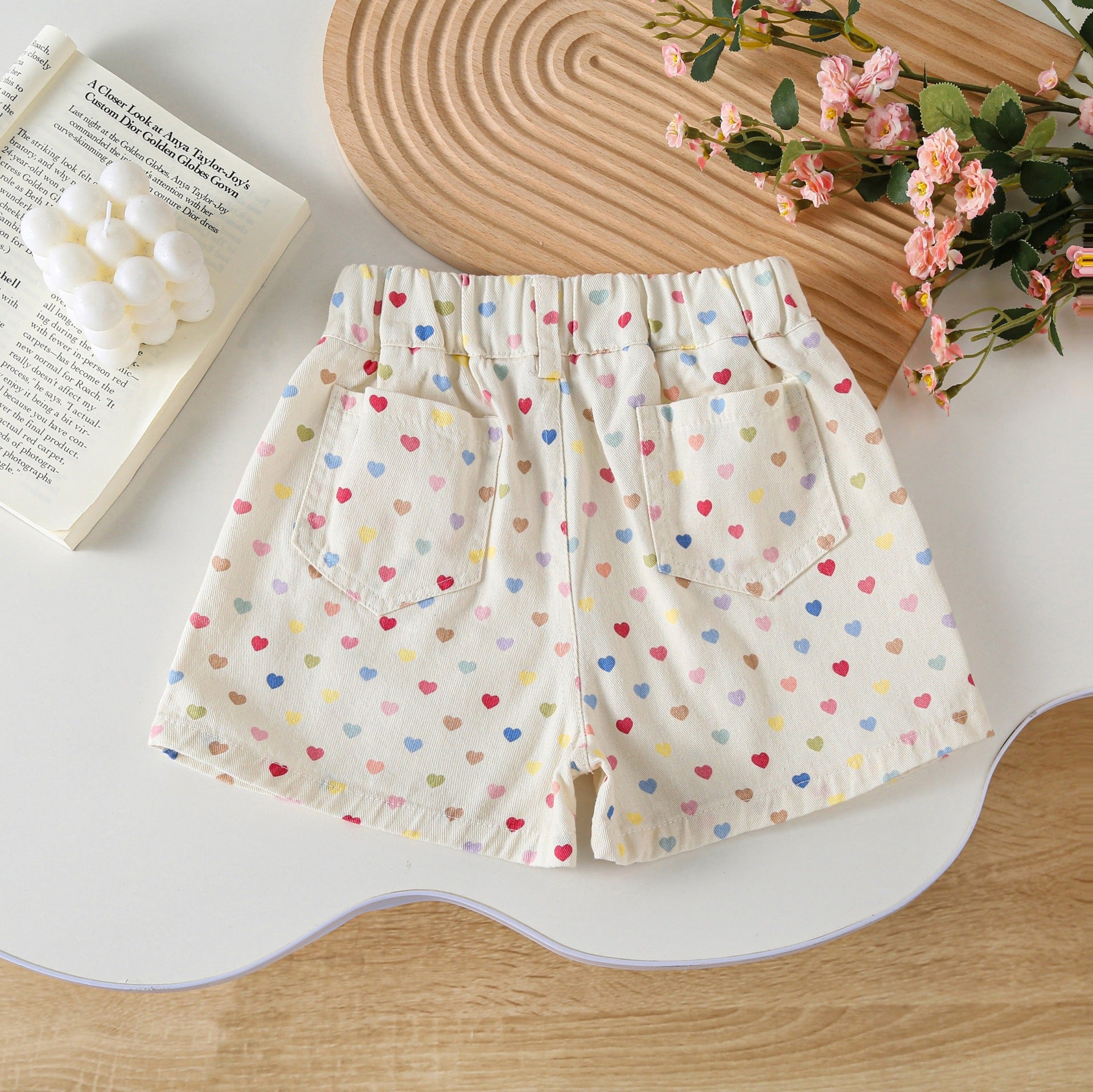 Girls' Floral Print Cotton Shorts