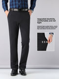 Men's straight-leg suit trousers
